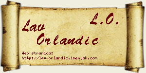 Lav Orlandić vizit kartica